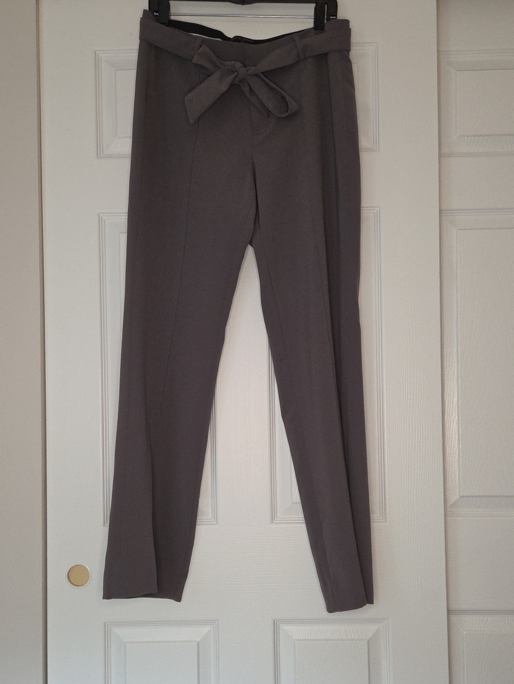 Banana Republic Dark Taupe Paperbag Tie Waist Trousers Size 10